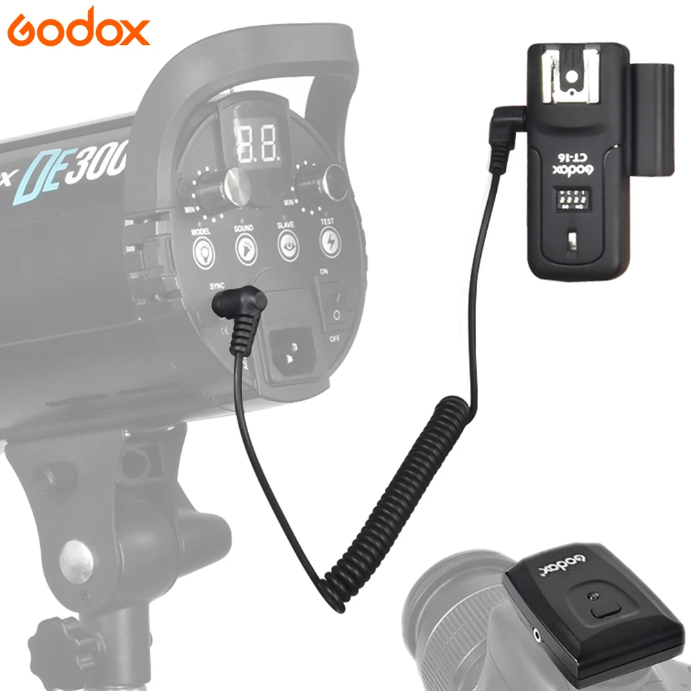 Godox CT-16 16 каналов Беспроводной радио Flash Trigger Transmitter + 4 шт. ресивер декодер