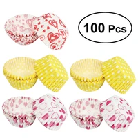 100pcs muffin cupcake paper cups cupcake liners color printing cupcake baking muffin cake mold cake decoration tool
