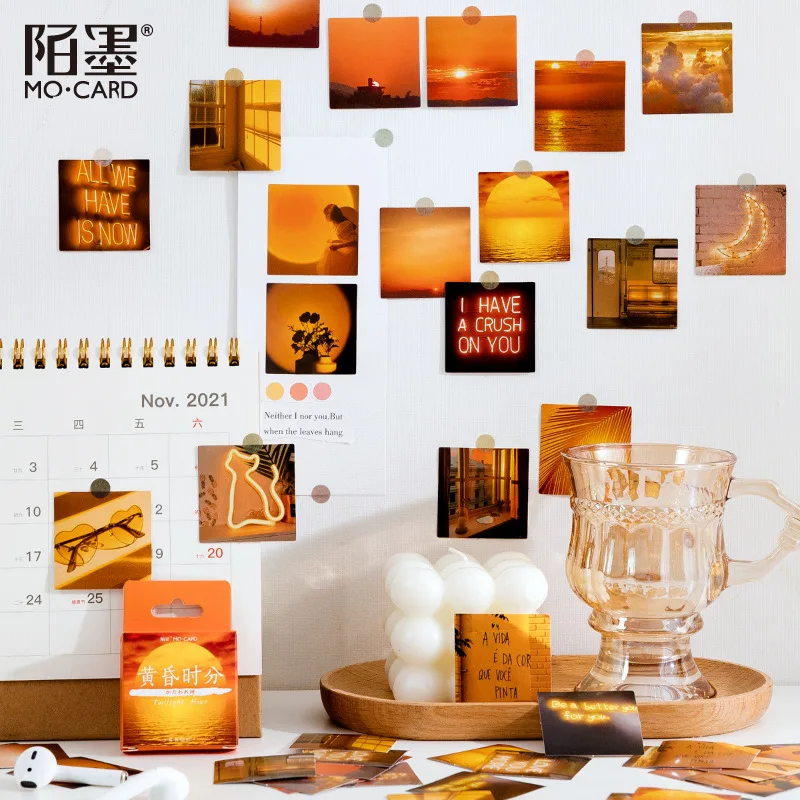 

46Pcs Ins Sunset Stickers Set Aesthetic Sticker For Scrapbooking Journal Decor