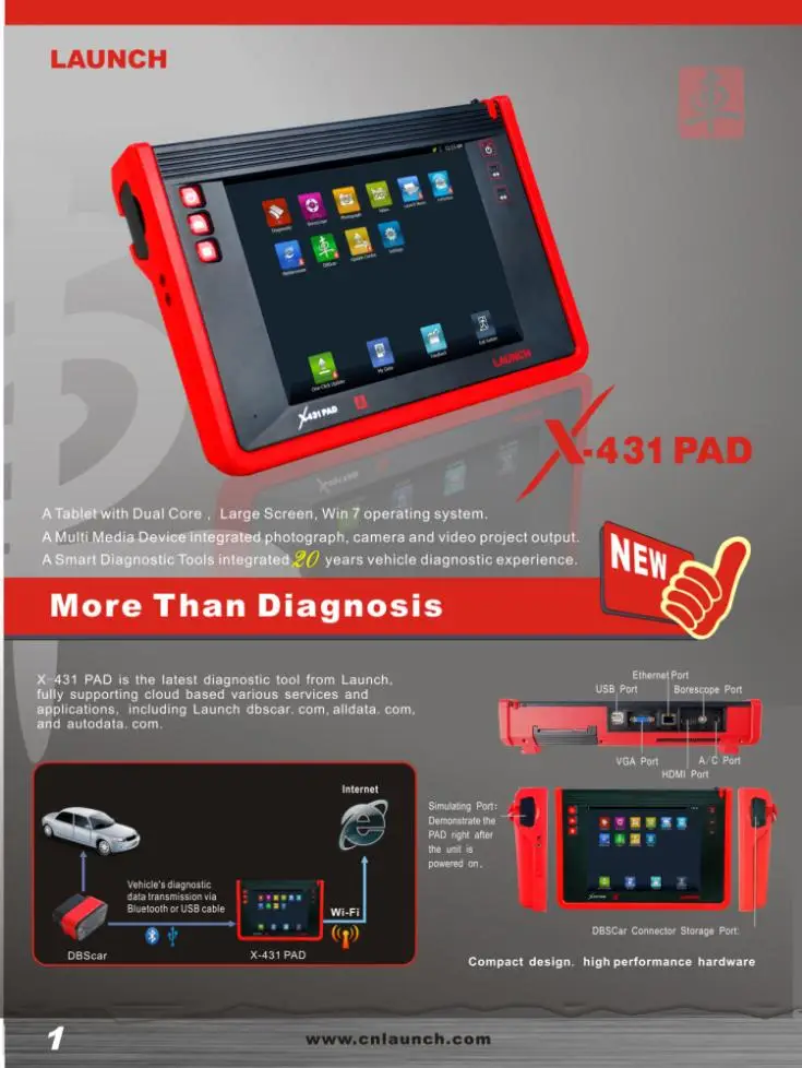 Оригинальный профессиональный инструмент для диагностики автомобиля LAUNCH X431 PAD