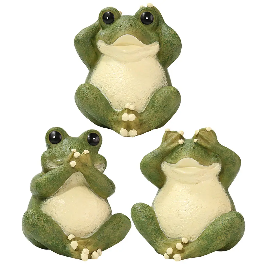 

Статуя лягушки, мини-животное, искусство для сада, внутреннего дворика, сказочные украшения для сада, домашние настольные украшения для при...