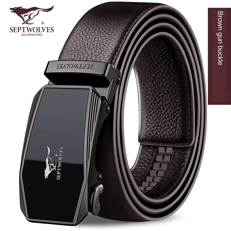 

men's leather belt leather belt automatic buckle belt young man's head pure leather men's belt authentic fashion