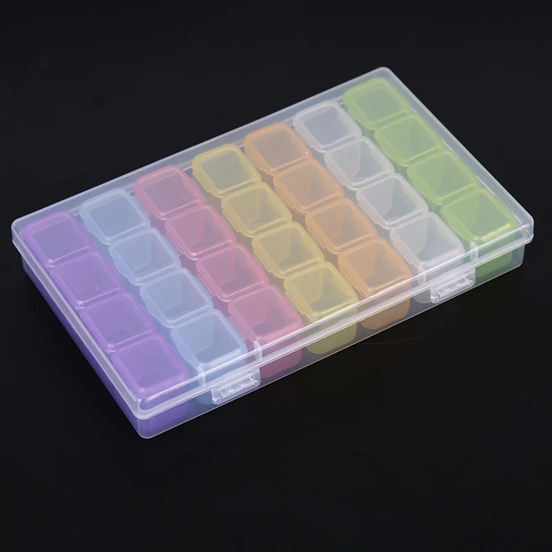 Ювелирные изделия Дисплей контейнер прозрачные блестящие стразы для хранения