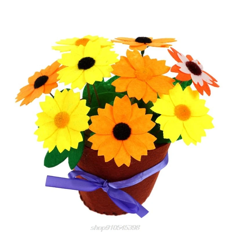 

DIY Felt Toy Creative Toys for Kids Children Educational Crafts DIY Flower Pot Potted Plant M03 21 Dropshipping