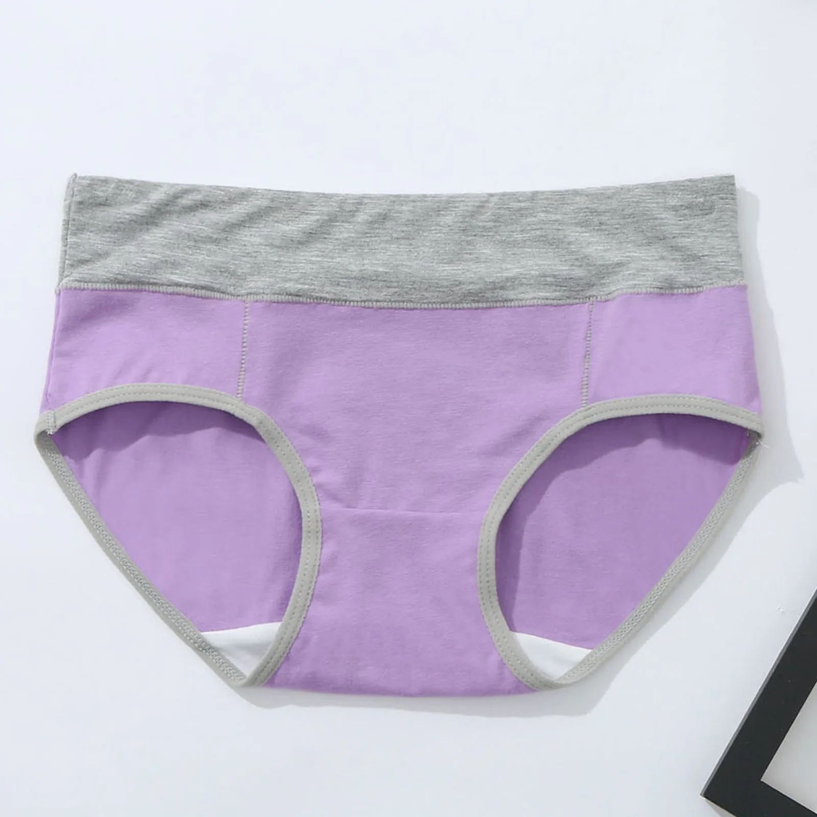 

Hotest Women Sexy Solid Color Patchwork Briefs Panties Ladies Fashion High-Rise Underwear Knickers Underpants