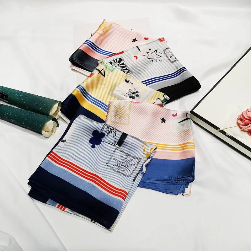 

Scarves Shawl Silk Hijab Scarf Female Square Mulberry Scarves Beach Cover-upsBandana Bufand de seda Foulard en soie solar playa