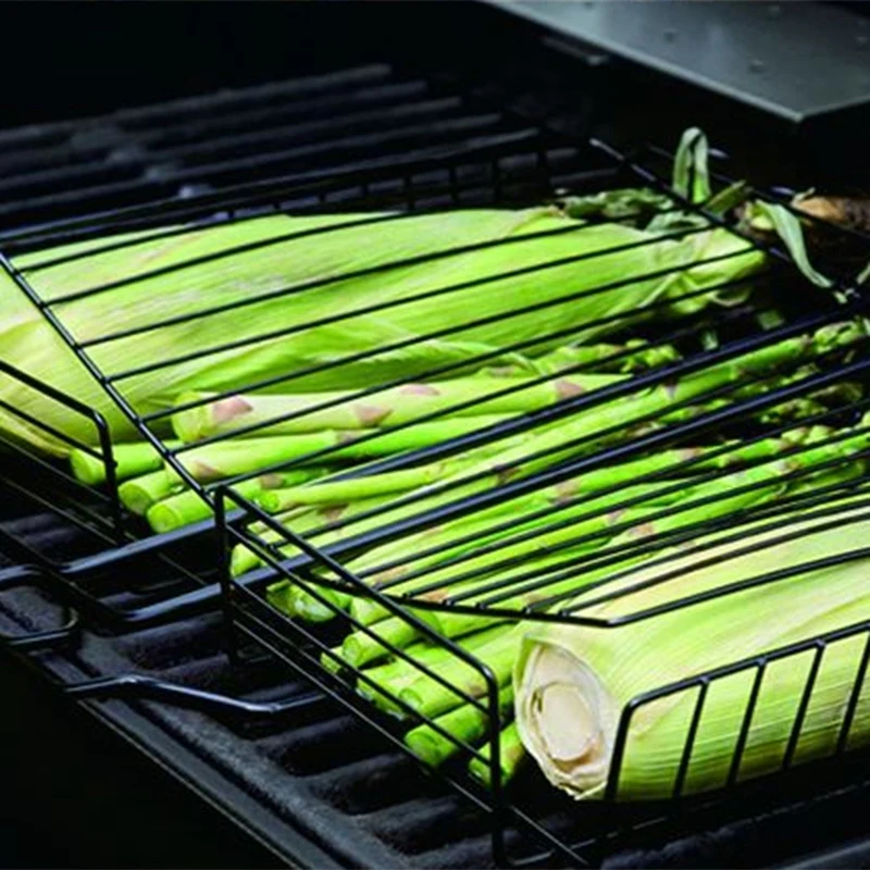 

BBQ Simply Grilling Nonstick Grilling Basket Kabob Skewers