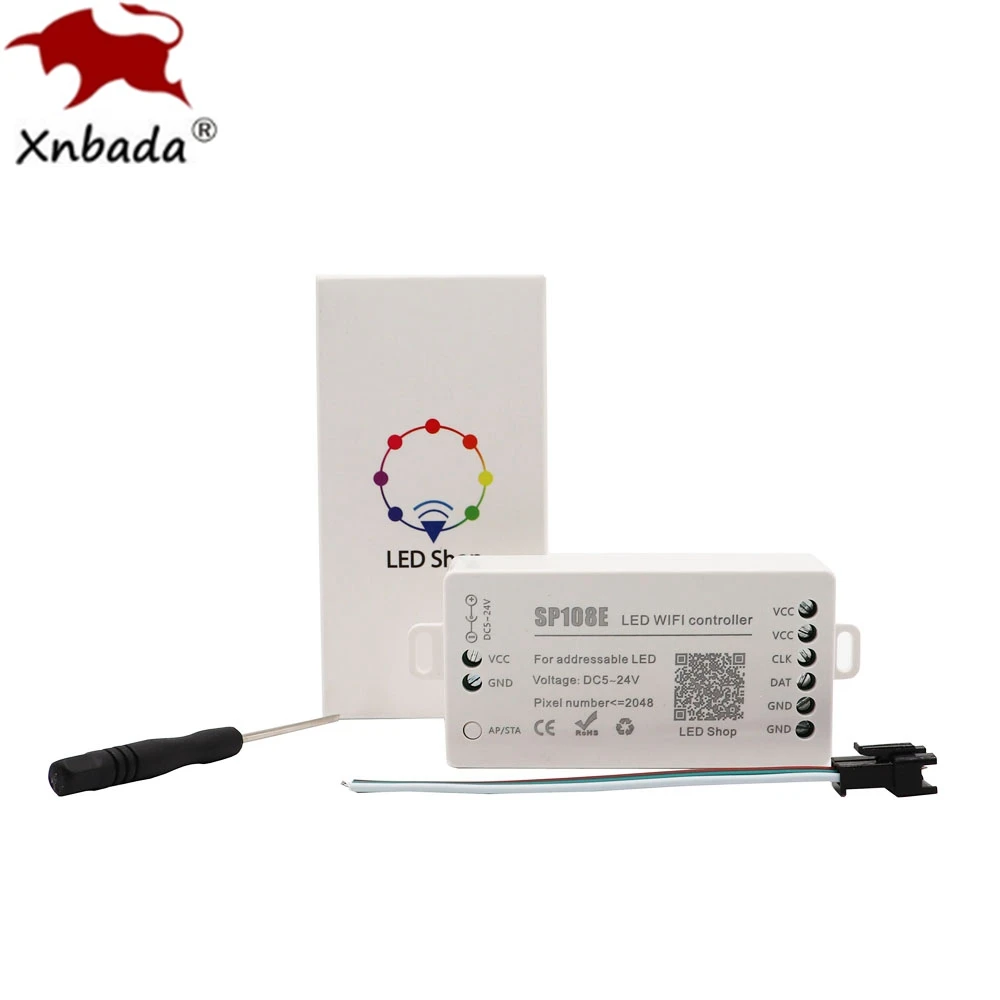 Пиксельная Светодиодная лента SP108E WS2811 WS2812B с Wi Fi RGB контроллер пикселей для
