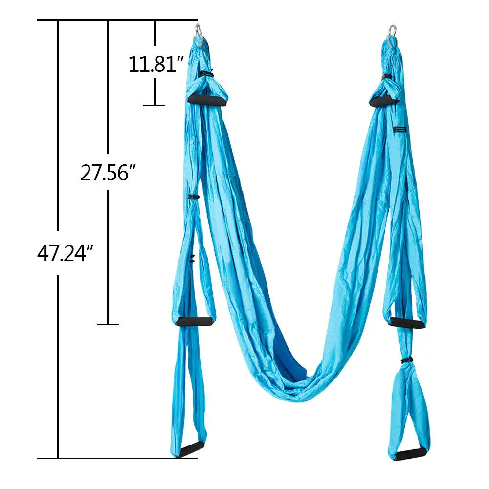 

6 Handles Anti-gravity Yoga Hammock Flying Swing Hanging Belt Outdoor Leisure Decompression Hammock Exercises Device 210T Fabric