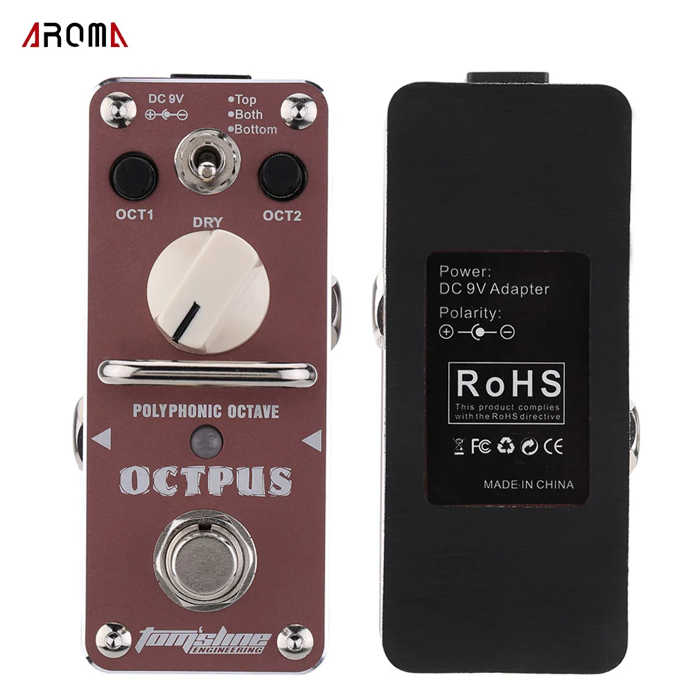 AOS-3 для гитары AROMA педаль эффектов электрогитары True Bypass Octpus Polyphonic Octave