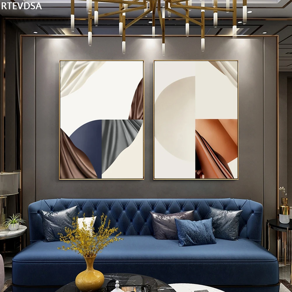 

Abstract art canvas Nordic modern luxury poster and simple photo wall living room bedroom corridor home decoration