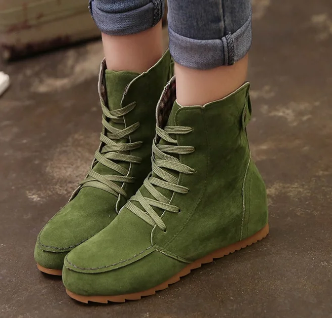 

2020 New Multipe Style Popular Female Fashion Best Quality Ankle Boots Wholesale 4 Colors Flat Female Adult Women light Hot Bota
