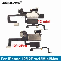 aocarmo for iphone 12 pro max earpiece ear speaker with proximity light sensor flex cable for iphone 12 mini replacement parts