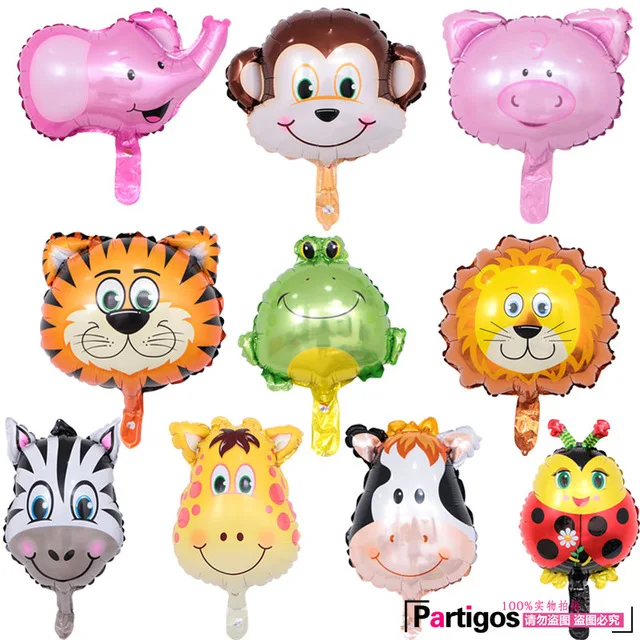 10pcs mix 10 шт. мини-Воздушные шары в виде животных, насекомых, улиток, бабочек, лягушек, надувные игрушки, декор для дня рождения, товары для детского дня рождения - Цвет: 10pcs mix