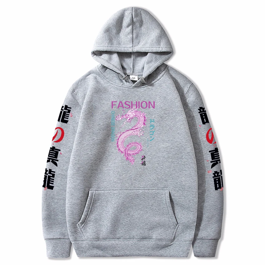 

Dragon Hoodies Men Printing Unisex Pullovers Punk Clothes Oversized Sweatshirt Vintage Hip Hop Letter Harajuku Streetwear Casual
