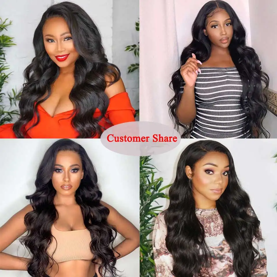 180% 13X4 Lace Front Human Hair Wigs HD Invisible Undetectable Brazilian Body Wave Transparent Lace Front Wigs For Black Women