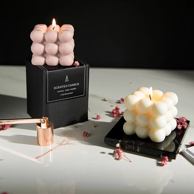 Новый 3D Куб лампы в форме свечи формы DIY круглые кубические пресс для свечей