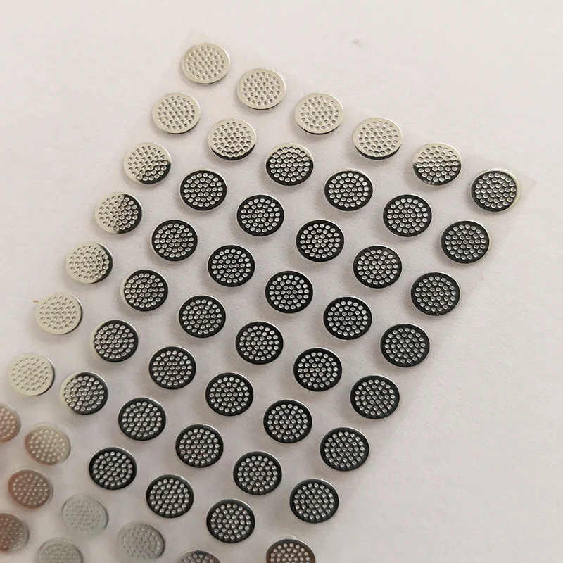 

50pcs 4-5mm Dustproof Headphone Mesh Cover Front Cavity Metal Mesh Cover with Glue Tape