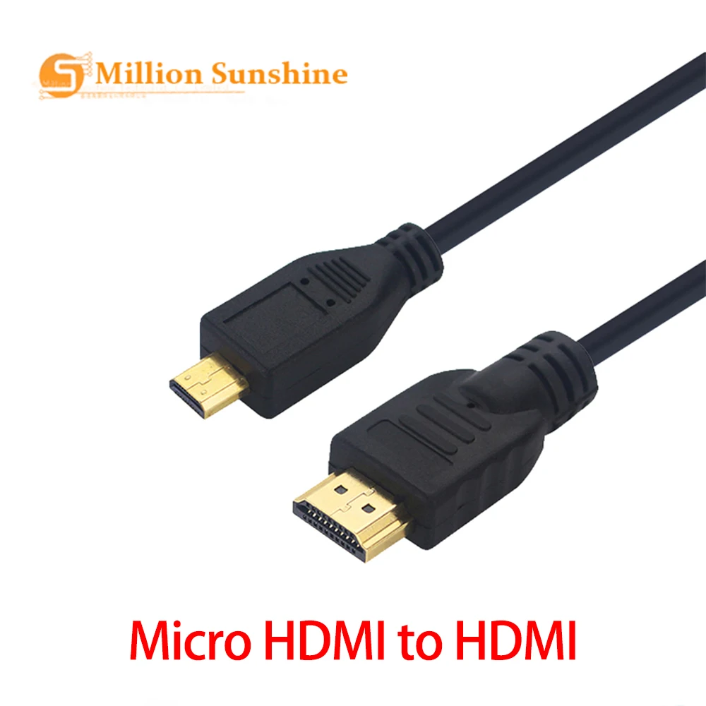 Кабель Micro HDMI-HDMI для Raspberry Pi 4 позолоченный 3D Кабель-адаптер HDTV настольного