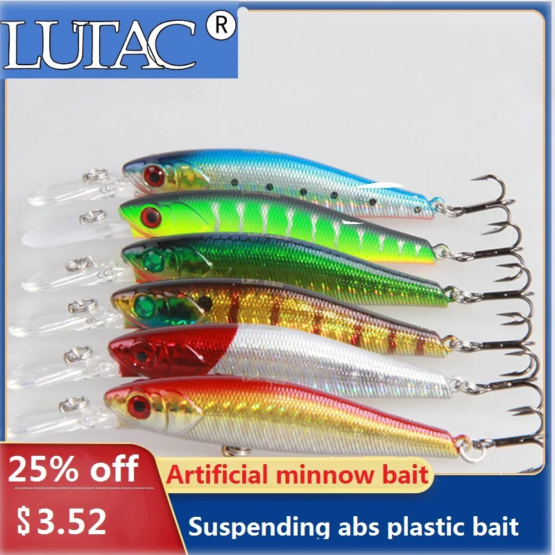 

LUTAC minnow bait Jerkbait fishing lures fishing silicone fish bait abs plastic
