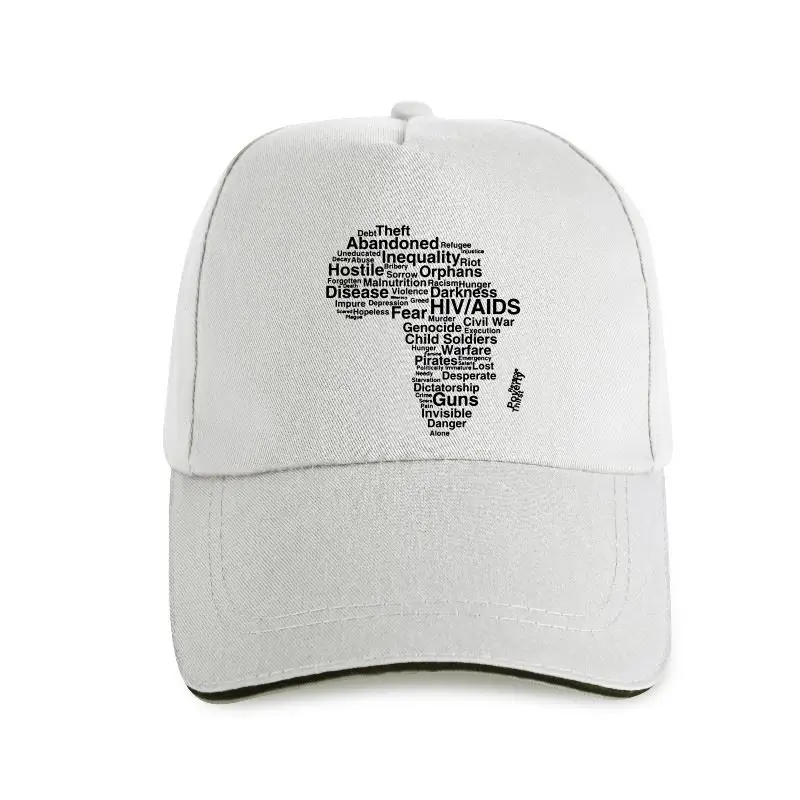 

Africa Problems Text Top Baseball cap HIV AIDS Civil War Guns Hostile Darness White New Design Autumn High Quality Tops