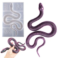 snake resin mold crystal epoxy resin silicone mold large snake mirror silicone mold