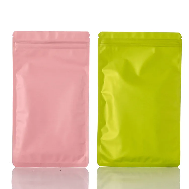 100pcs Frosted Aluminum Foil Flat Ziplock Bags Resealable Food Snack Powder Salt Corn Tea Gifts Heat Sealing Packaging Pouches - купить по