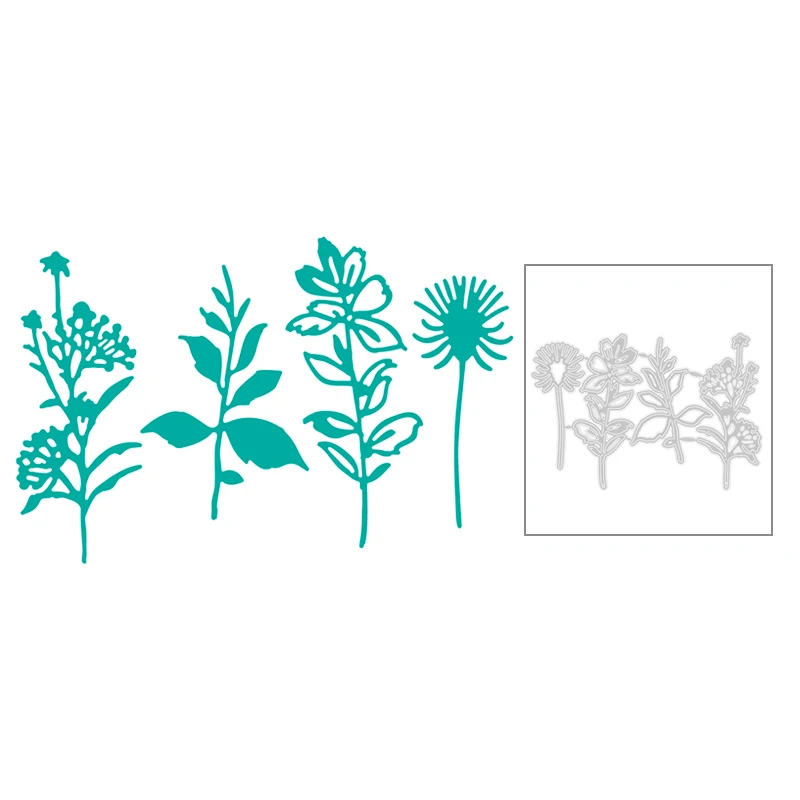 

2020 New Plant Branches Flower Leaf Metal Cutting Dies For Embossing Cut Paper Decoration Greeting Card Scrapbooking No Stamps