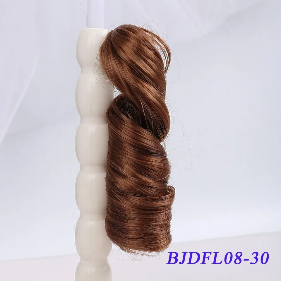 Bybrana BJD SD вьющиеся волосы черные коричневые серебряные многоцветные 15*100 см и 30*100