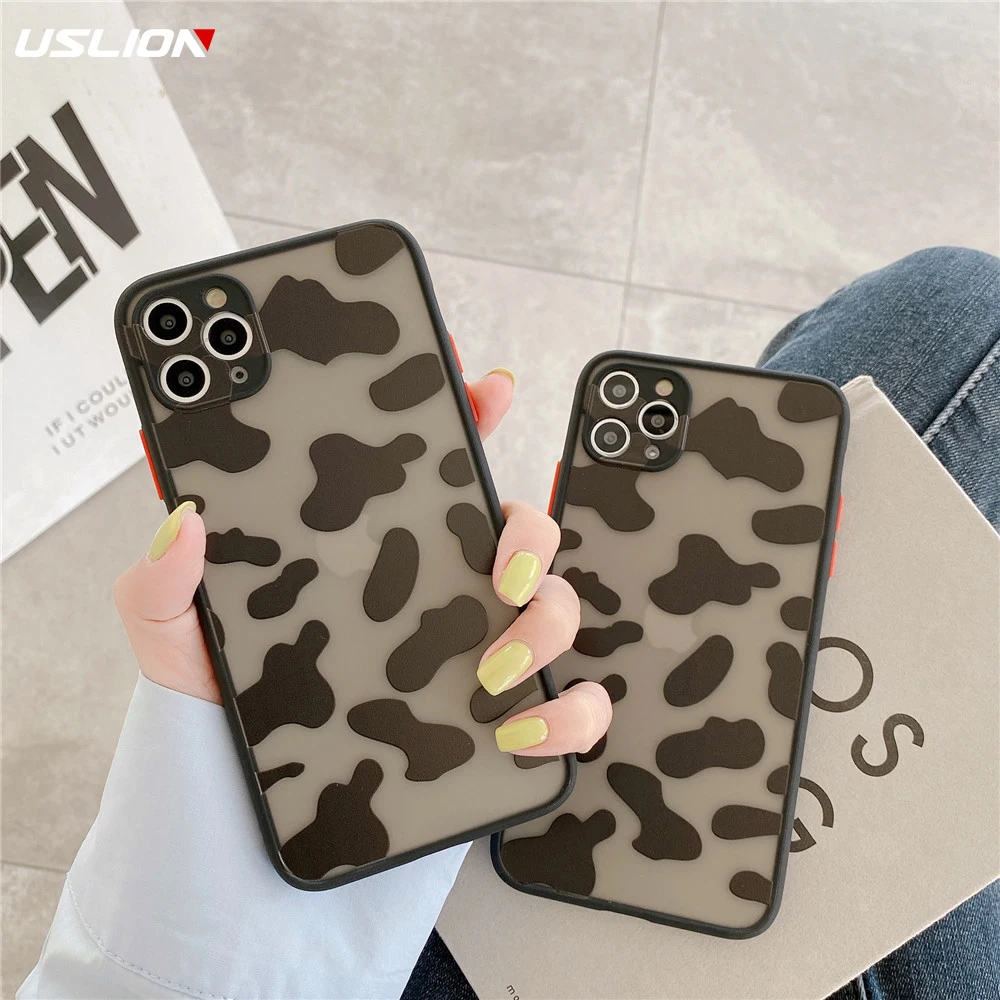 USLION TPU чехол для телефона iPhone 11 Pro Max Xr XsMax X Xs молочный узор Толстая прозрачная
