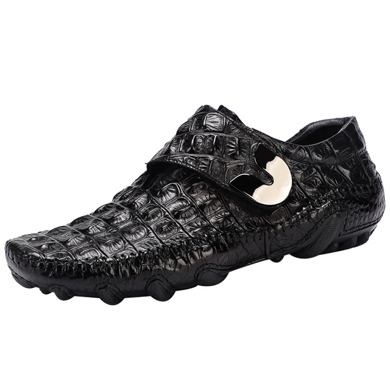 Деловые классические мужские кожаные крокодиловые модные туфли Новинка