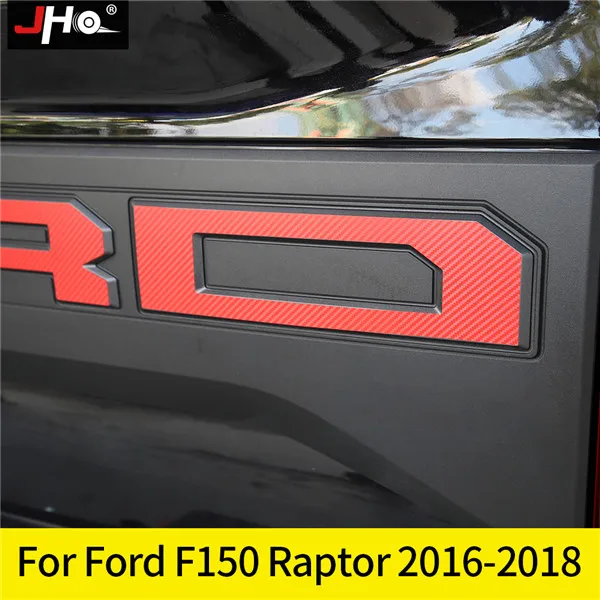 For 2016-2018 Raptor JHO Pickup Accessories Tail Hood Engine Grille Red Letters Sticker Graphics Vinyl Decal for Ford F-150 Raptor - Название цвета: For 2016-2018 Raptor