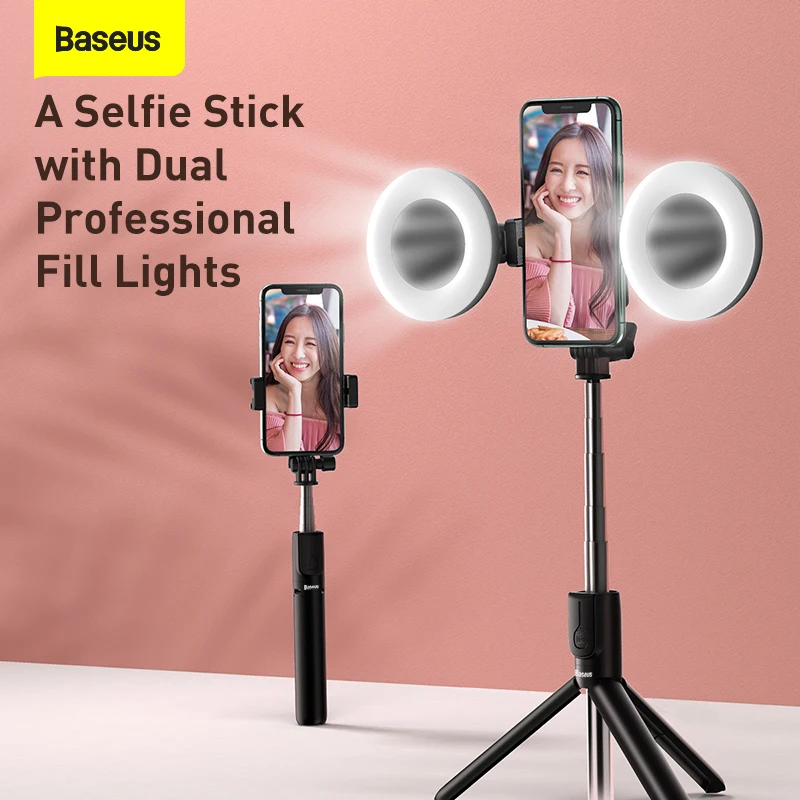 

Baseus Bracket Selfie Stick Fill Light Wireless Remote Control Selfie Stick with Tripod for Live Streaming for Phone