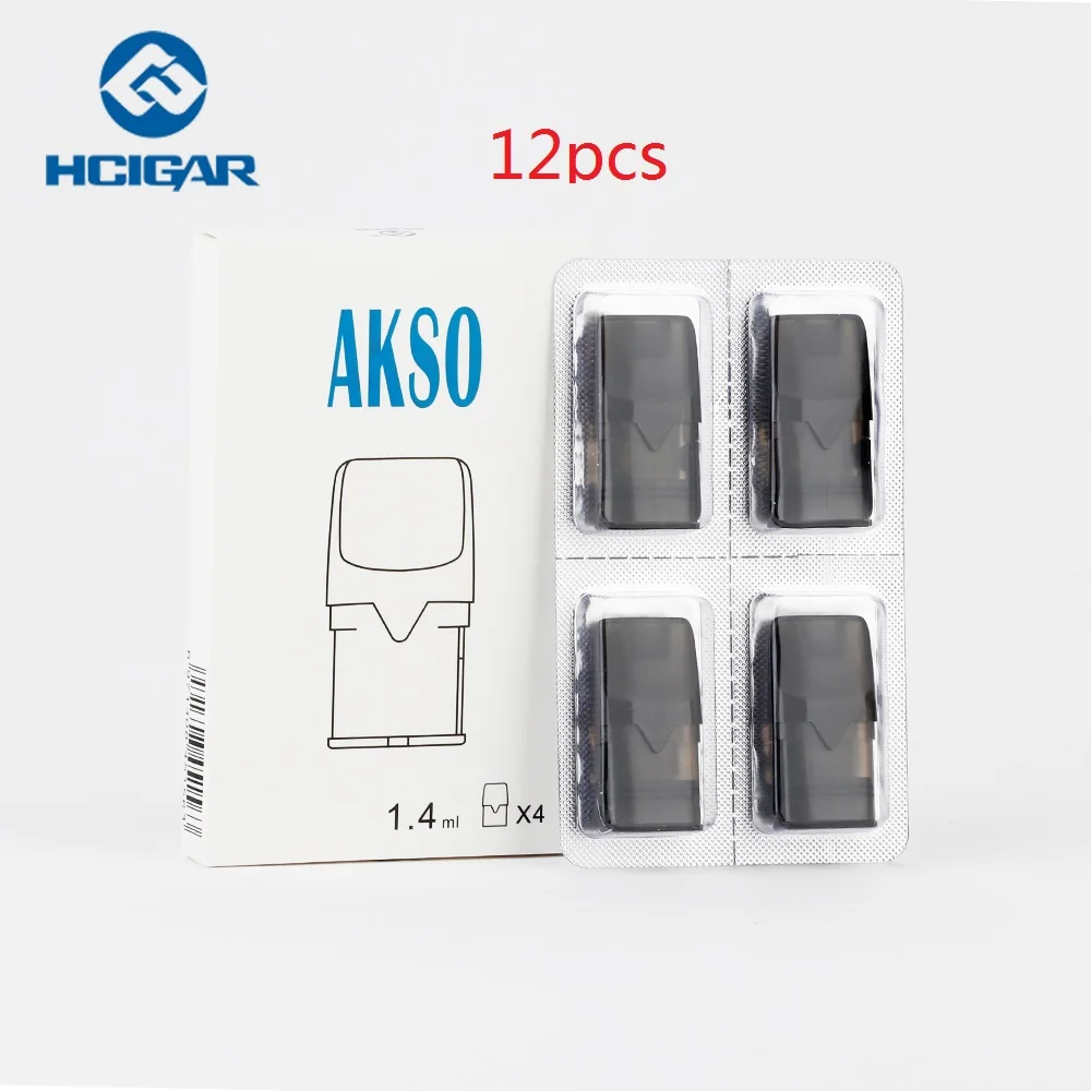 12 шт. оригинальный Hcigar Akso OS Pod картридж 1 4 мл емкость с 1.8ohm катушкой для