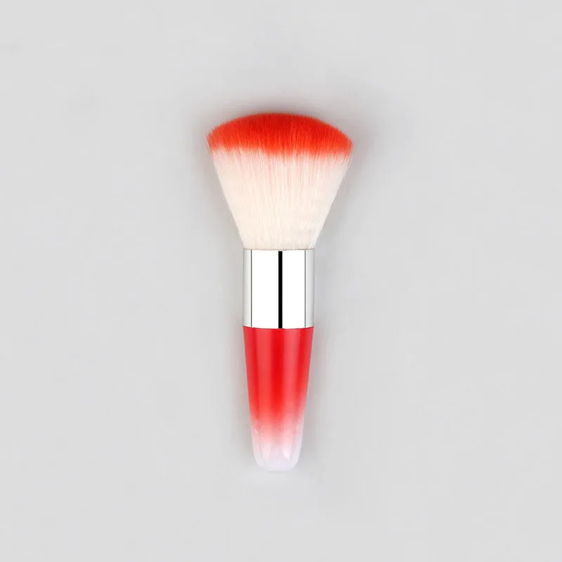 Red Nail Cleaning Nail Tool Dust Brush Nail Art Care Manicure Dust Cleaning Brush Nail Soft Brush Long Handle Brush Dust Sweep - Цвет: Red