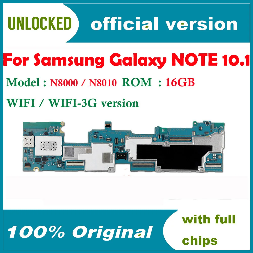 Оригинальная разблокированная материнская плата mainbaord для Samsung Galaxy Note 10 1 N8000 с