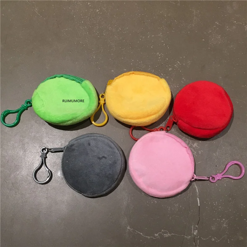 5 цветов милый плюшевый мини-кошелек для девочек брелок с карманом монет кошелек