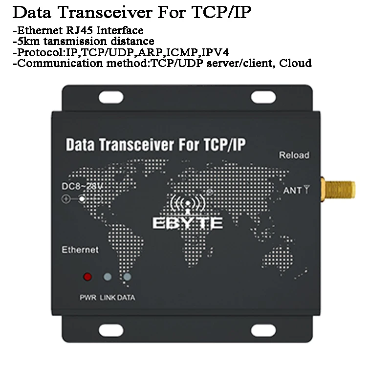 Беспроводной передатчик данных RJ45 LoRa Gateway modbus SX1262 SX1268 5 км сетевой релейный модуль