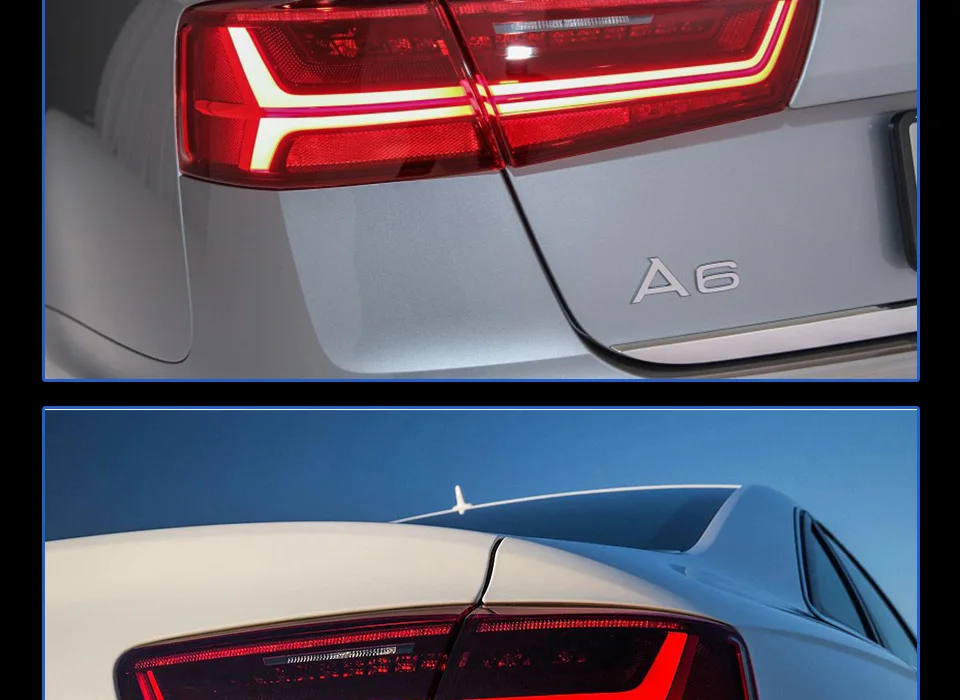AKD автомобильный Стайлинг для A6 задние фонари 2012- A6L классический светодиодный задний фонарь светодиодный DRL динамический сигнал тормоза Обратный Авто аксессуары