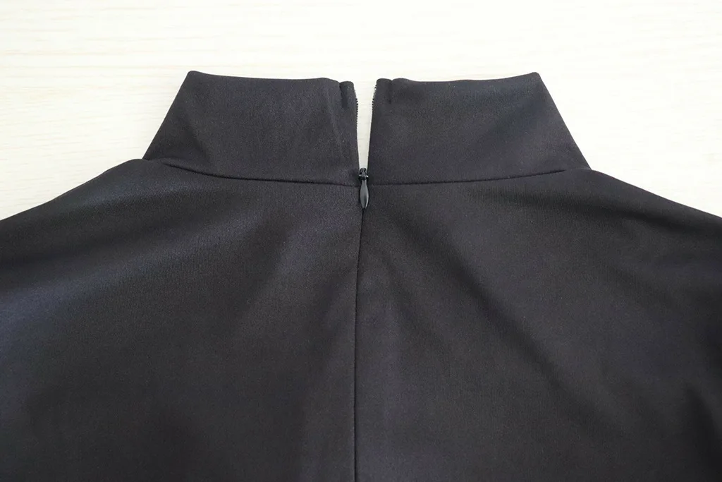 

Sexy Printed Ruffles Overalls for Women Turtleneck Long Sleeve Slim Ladies Jumpsuit 2019 Fall Winter Plus Size Elegant Playsuit