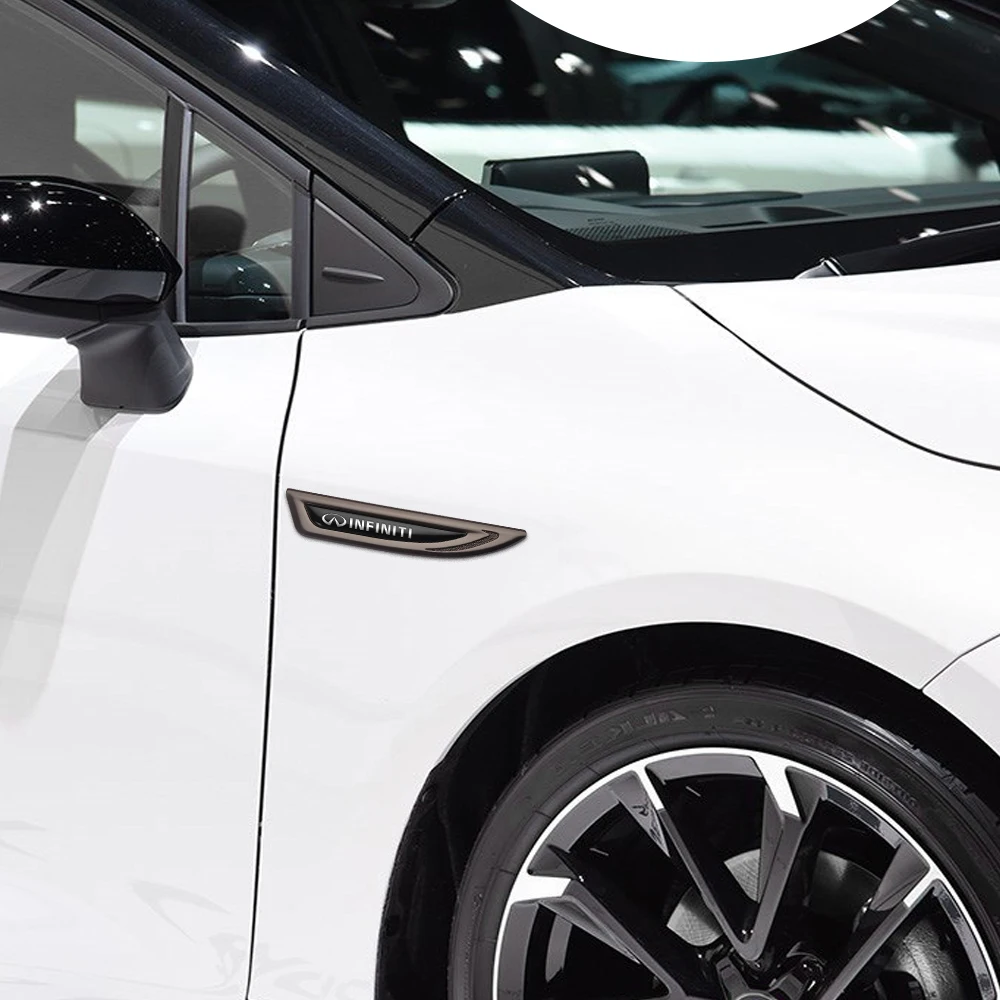 2 шт./набор светоотражающие металлические наклейки для Infiniti Q50 Q30 QX70 Q70 Q60 QX30 QX80 -
