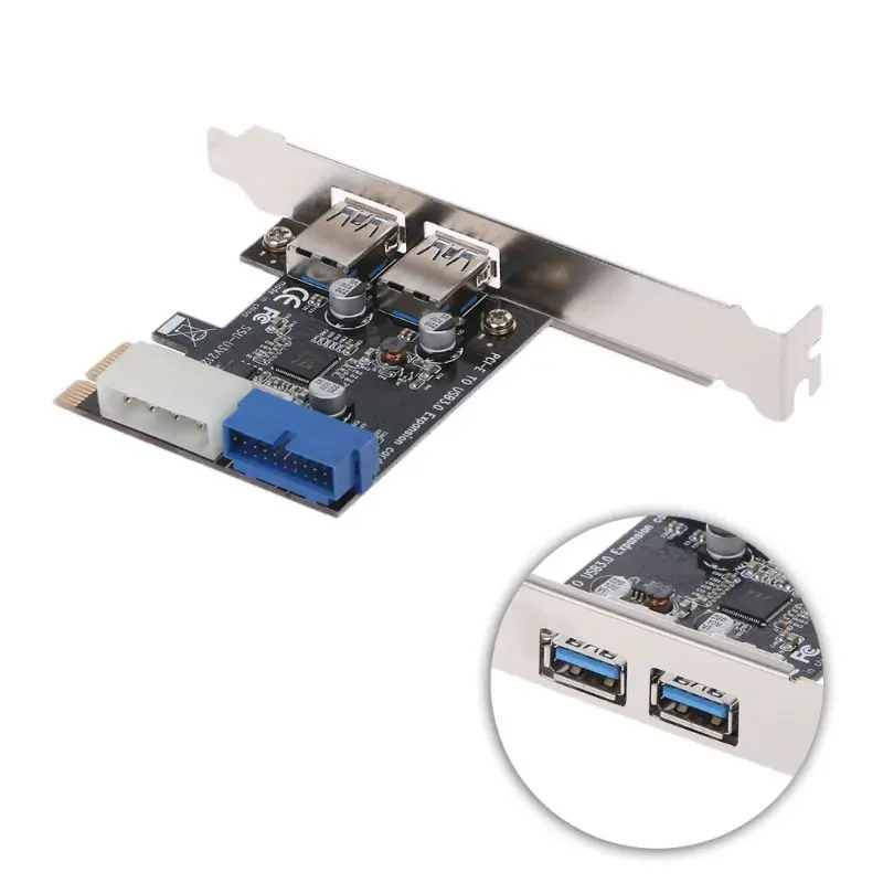 2 портами плата PCI Express USB 3 0 передняя панель с адаптером карты управления 4Pin 20 Pin |