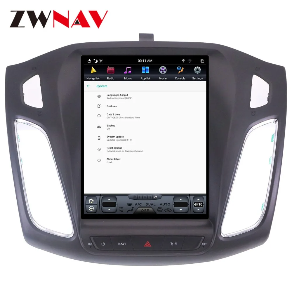 Android 9,0 DSP PX6 Tesla стиль автомобильный dvd-плеер gps навигация для Ford Focus 2012- Авто Стерео головное устройство мультимедийный плеер