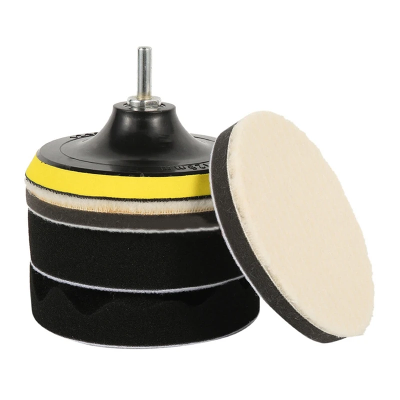 

NEW-New Beauty Waxing Set Automotive Polishing Tools Car Polishing Disc Sponge Polishing Wheel Wool Pad 5 Inch