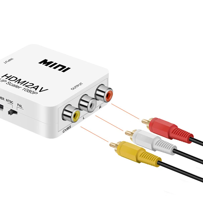 Felkin HDMI К AV адаптер Делителя Частоты HD видео конвертер коробка к RCA AV/CVSB L/R 1080P HDMI2AV