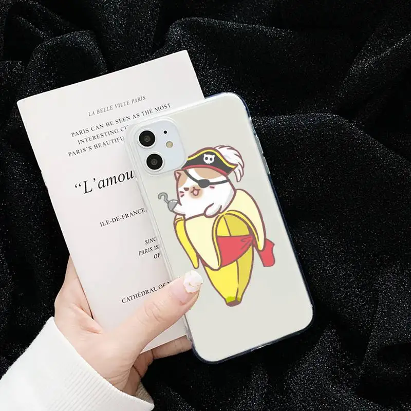 

Cute Cartoon Finger Funny Banana Phone Cases Transparent for iPhone 6 7 8 11 12 s mini pro X XS XR MAX Plus cover funda shell
