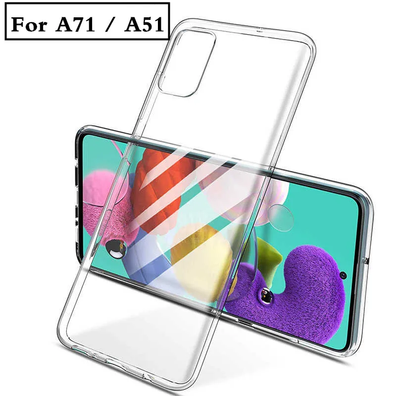 Для Samsung Galaxy A51 A71 тонкий мягкий прозрачный чехол из ТПУ для A10 S20 A50 A30 A70 A7 2018 S10 E