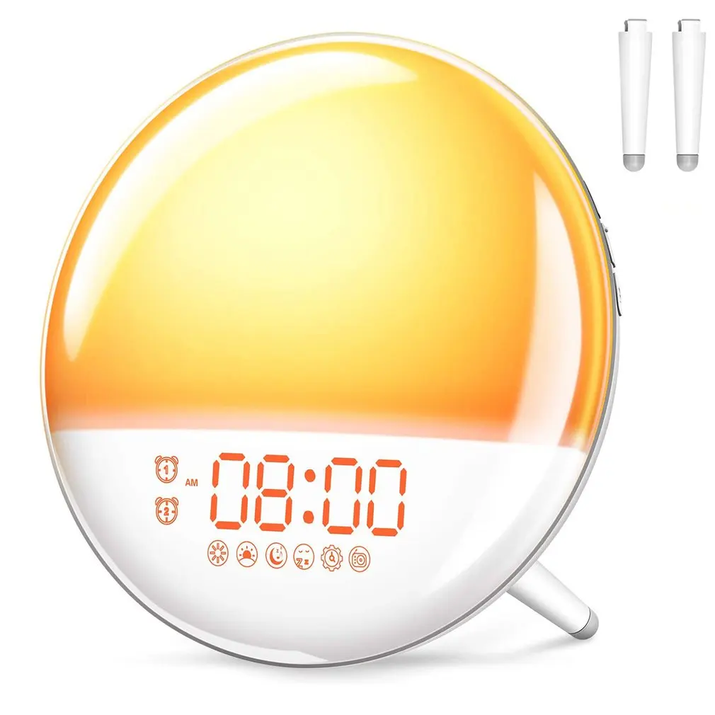 

Wake Up Light Table LED Lamp Sunrise Alarm Clock Wake Up Light Alarm Clock For Bedrooms Kids Atmosphere Light