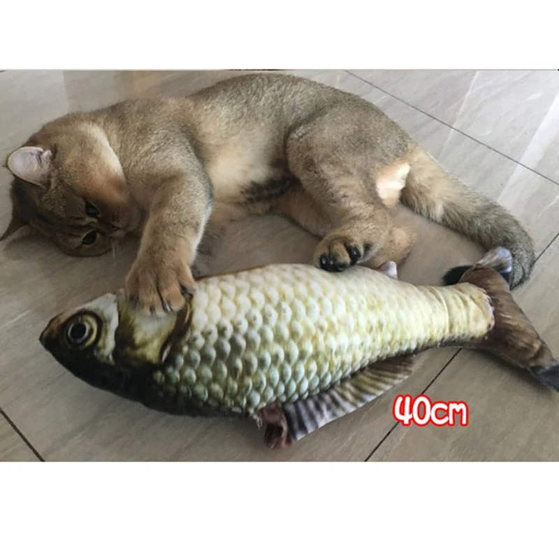 3D Artificial Fish Pet Cat Toy Catnip Household Products Bite Plush Pillow Dolls Simulation Toys | Дом и сад