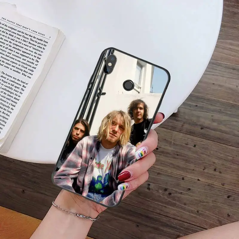 

Rock Band Nirvana Kurt Cobain Phone Case For Xiaomi Redmi note 7 8 9 t k30 max3 9 s 10 pro lite